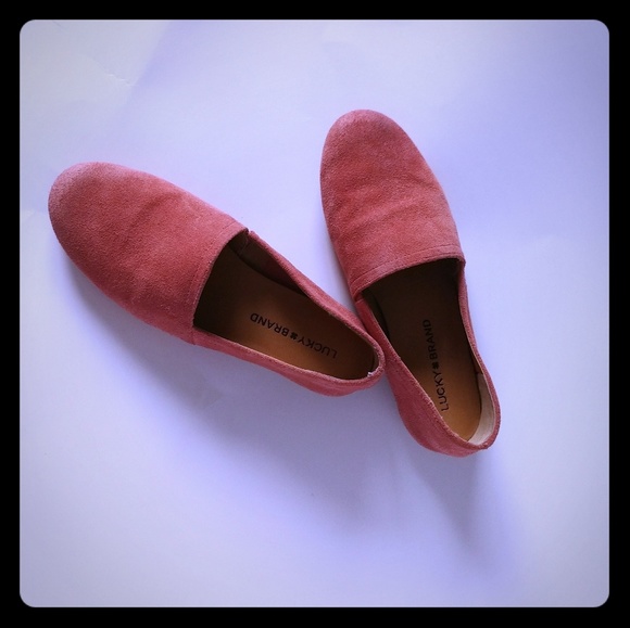 Lucky Brand Shoes - Lucky Brand loafers pink suede size 6.5